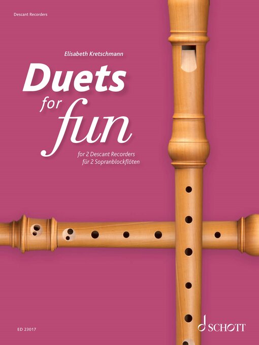 Cover image for Duets for Fun for 2 Descant Recorder